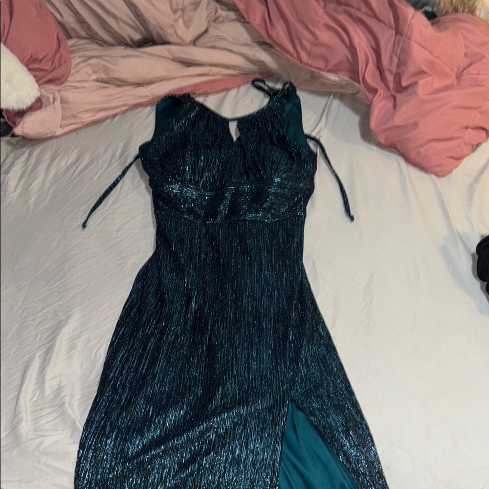 Elegant Teal Evening Dress
